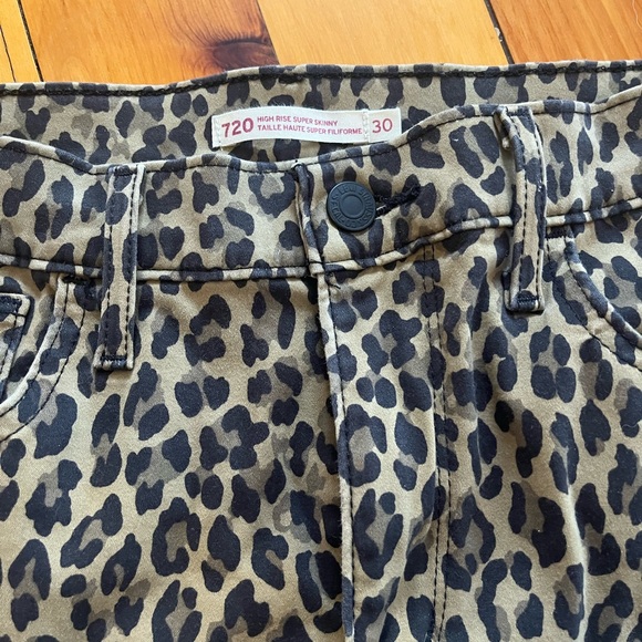720 HIGH RISE SUPER SKINNY LEOPARD PRINT WOMEN'S JEANS - Picture 6 of 8